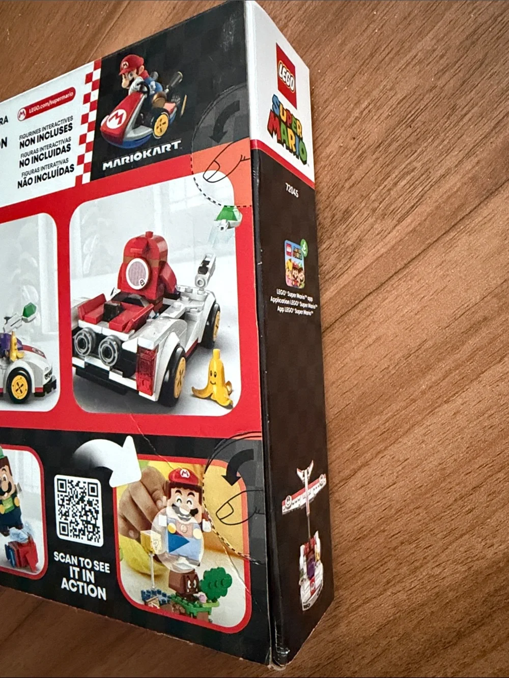 Lego Super Mario Red White Yellow and Purple P-Wing Kart with Shy Guy